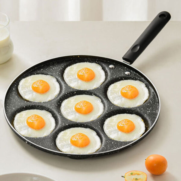 Seven-hole Breakfast Porous Non-stick Multi-function Frying Pan - Image 3