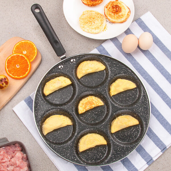 Seven-hole Breakfast Porous Non-stick Multi-function Frying Pan - Image 4
