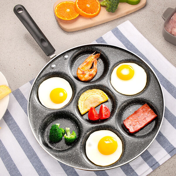 Seven-hole Breakfast Porous Non-stick Multi-function Frying Pan - Image 6